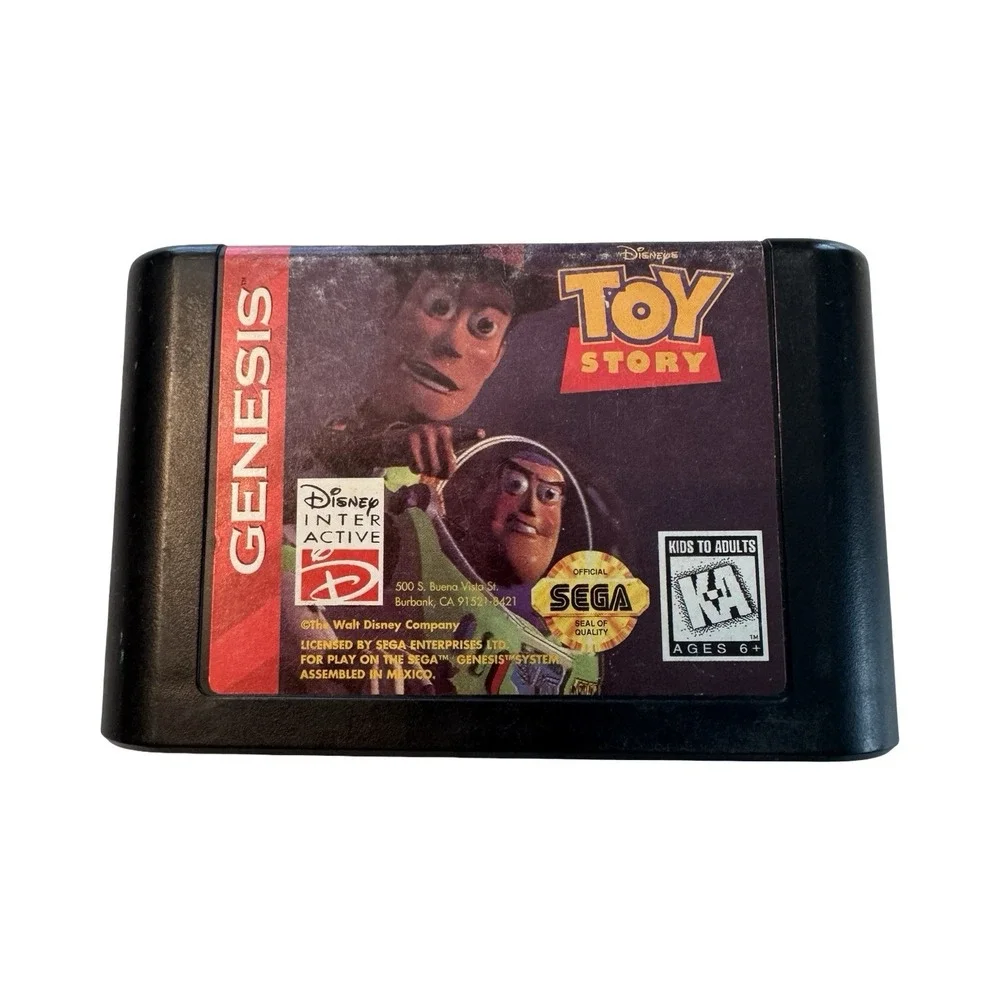 Disney Toy‎ Story Sega Genesis Video Game Cartridge 1995 Black Platformer Retro